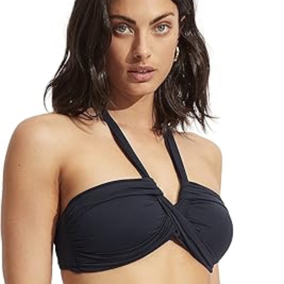 SeaFolly Navy Bikini set size 12 - Picture 1 of 6